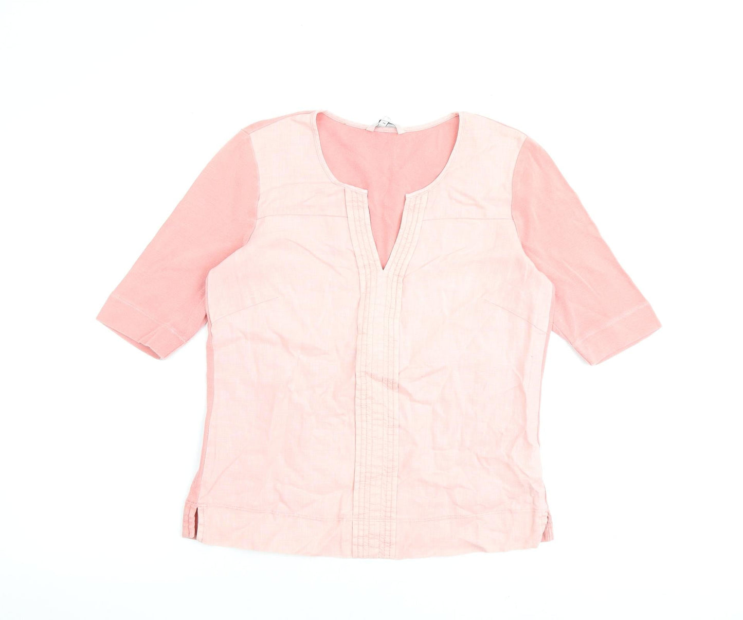 Womens UK Size 6 Sandwich Pink Basic Blouse