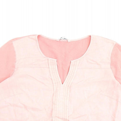 Womens UK Size 6 Sandwich Pink Basic Blouse