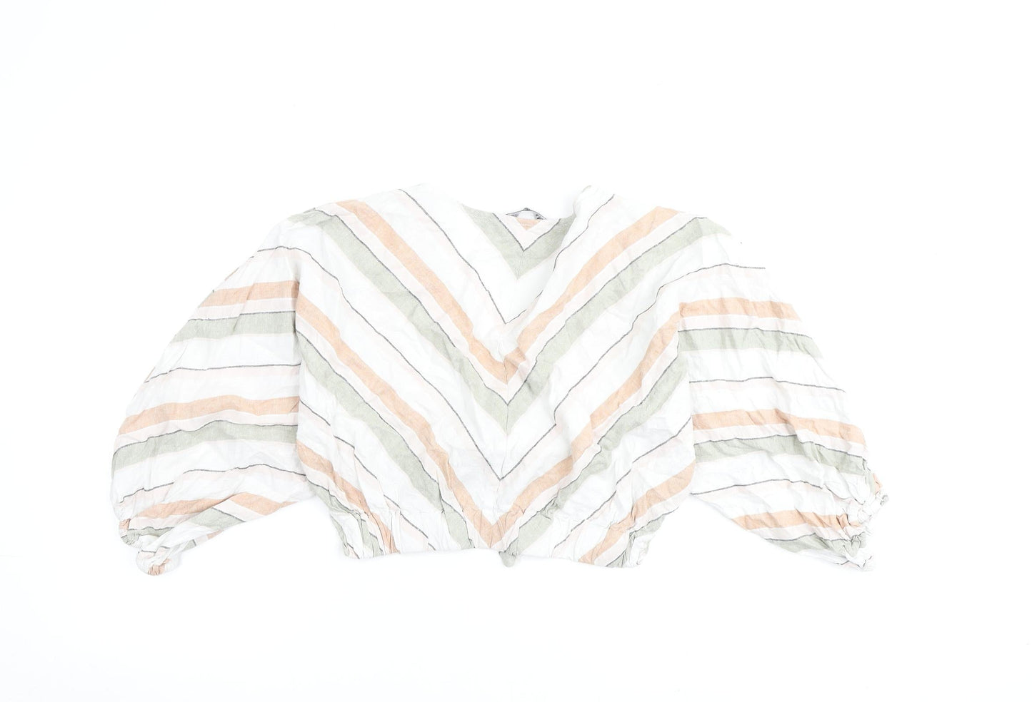 Womens UK Size XS Zara Multicoloured Basic Blouse