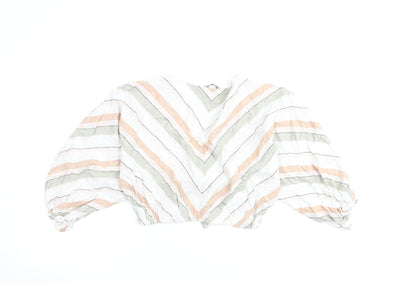 Womens UK Size XS Zara Multicoloured Basic Blouse