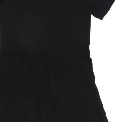 Very Womens Black Viscose A-Line Size 14 Round Neck Pullover