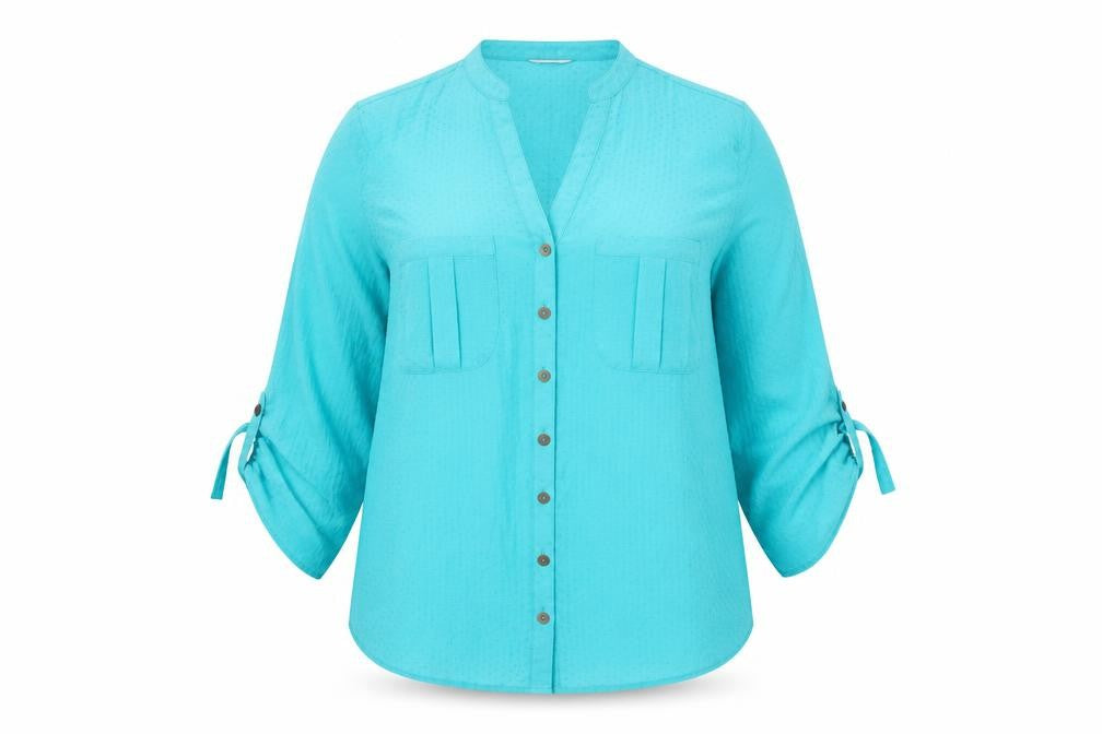 Womens UK Size 12 Marks and Spencer Green Basic Button-Up