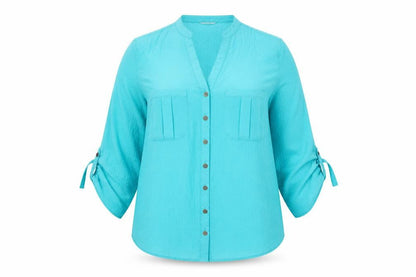 Womens UK Size 12 Marks and Spencer Green Basic Button-Up