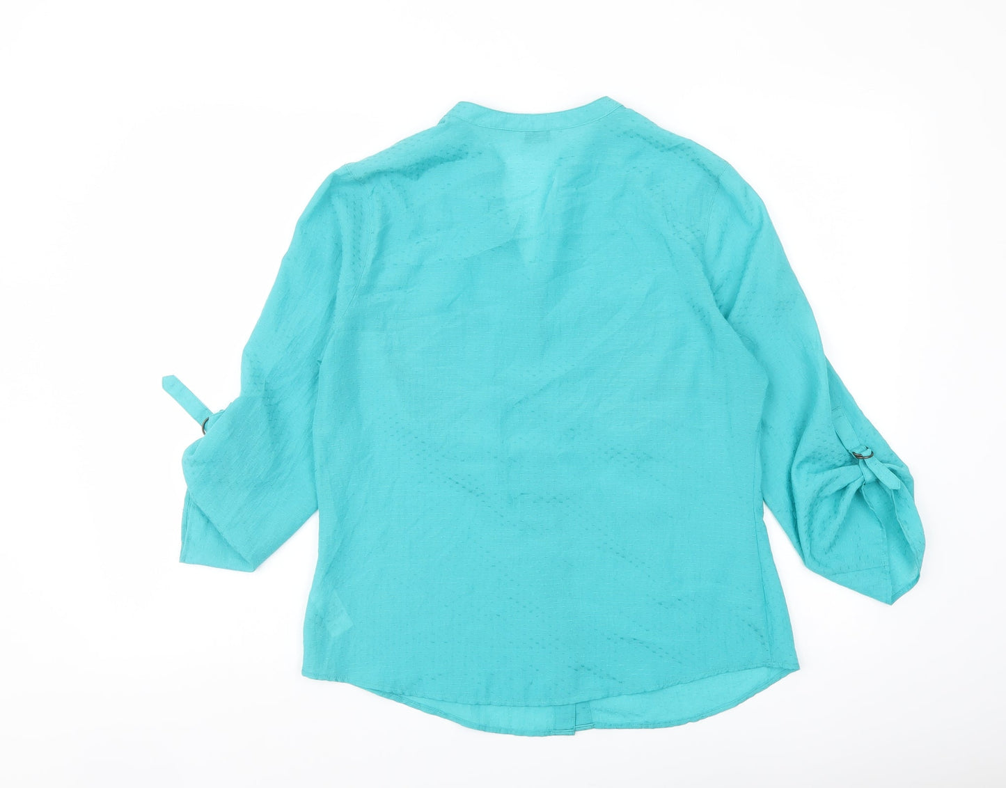 Womens UK Size 12 Marks and Spencer Green Basic Button-Up