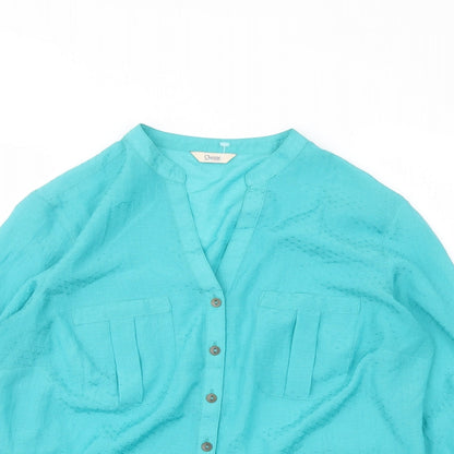 Womens UK Size 12 Marks and Spencer Green Basic Button-Up