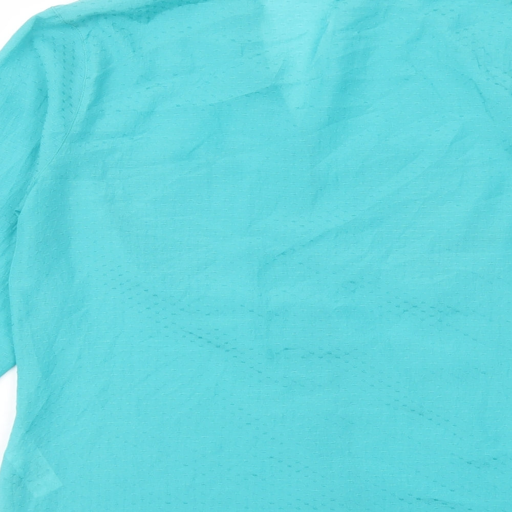 Womens UK Size 12 Marks and Spencer Green Basic Button-Up