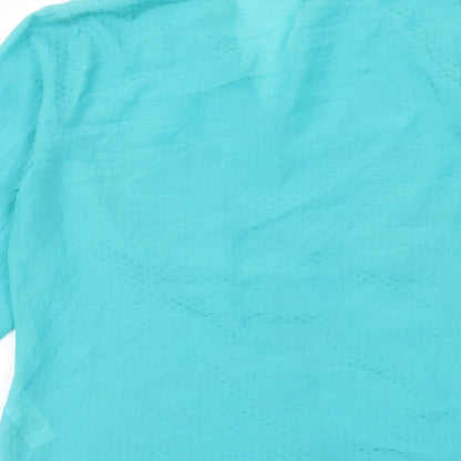 Womens UK Size 12 Marks and Spencer Green Basic Button-Up