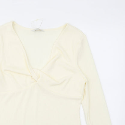 Womens UK Size 14 Marks and Spencer Ivory Basic Blouse