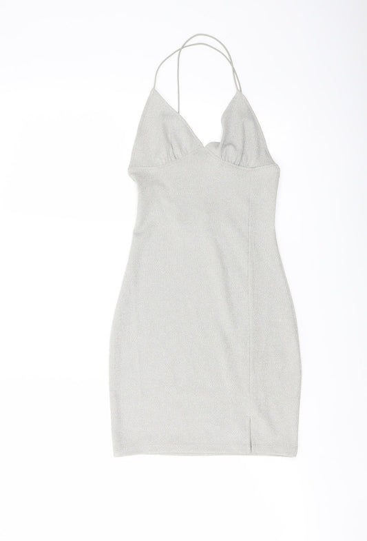 H&M Womens Beige Polyester Mini Size XS Sweetheart Pullover