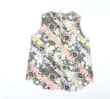 Womens UK Size 12 Select Multicoloured Basic Blouse