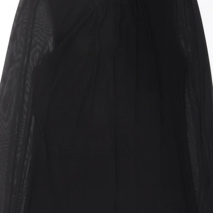 Dorothy Perkins Womens Black Polyester A-Line Size 10 Boat Neck Pullover