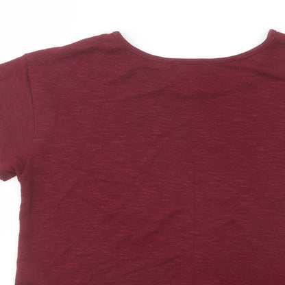 New Look Girls Red Polyester Basic Blouse Size 12-13 Years Round Neck Pullover