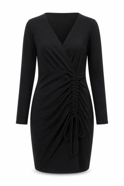 Cameo Rose Womens Black Polyester Pencil Dress Size 12 V-Neck Pullover