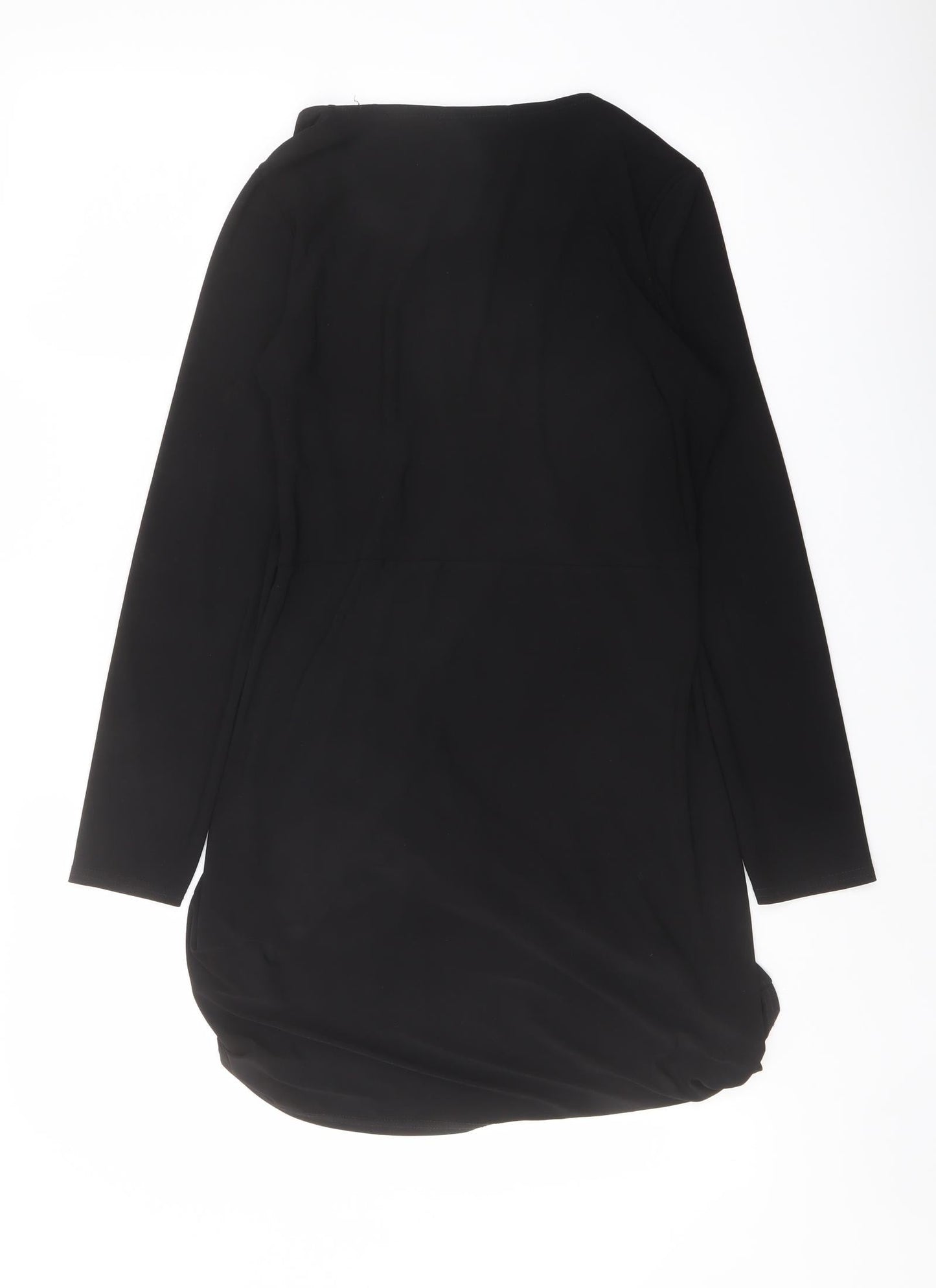 Cameo Rose Womens Black Polyester Pencil Dress Size 12 V-Neck Pullover
