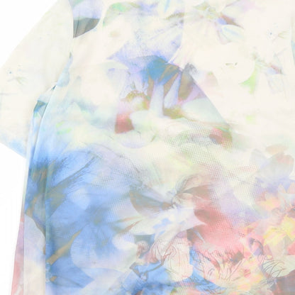 Betty Barclay Womens Multicoloured Floral Polyester Basic T-Shirt Size 14 Round Neck