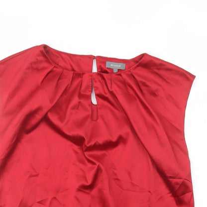 Womens UK Size 12 Et Vous Red Basic Blouse