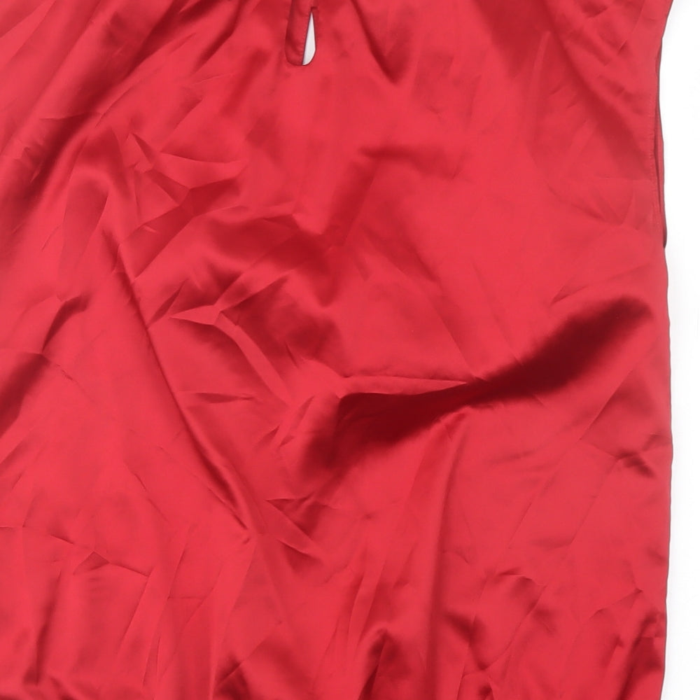 Womens UK Size 12 Et Vous Red Basic Blouse