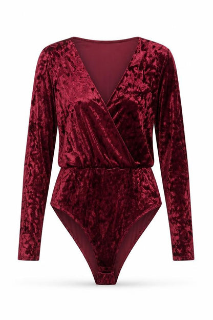 Womens UK Size 10 Boohoo One-Piece Red Bodysuit