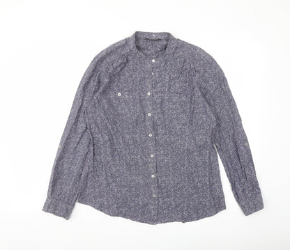 Womens UK Size 12 Marks and Spencer Grey Basic Button-Up