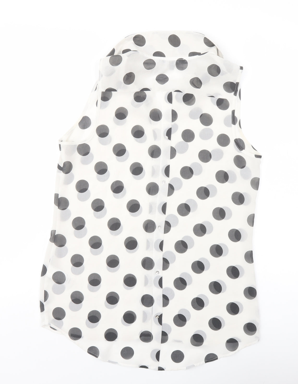 Womens UK Size 8 NEXT White Basic Button-Up