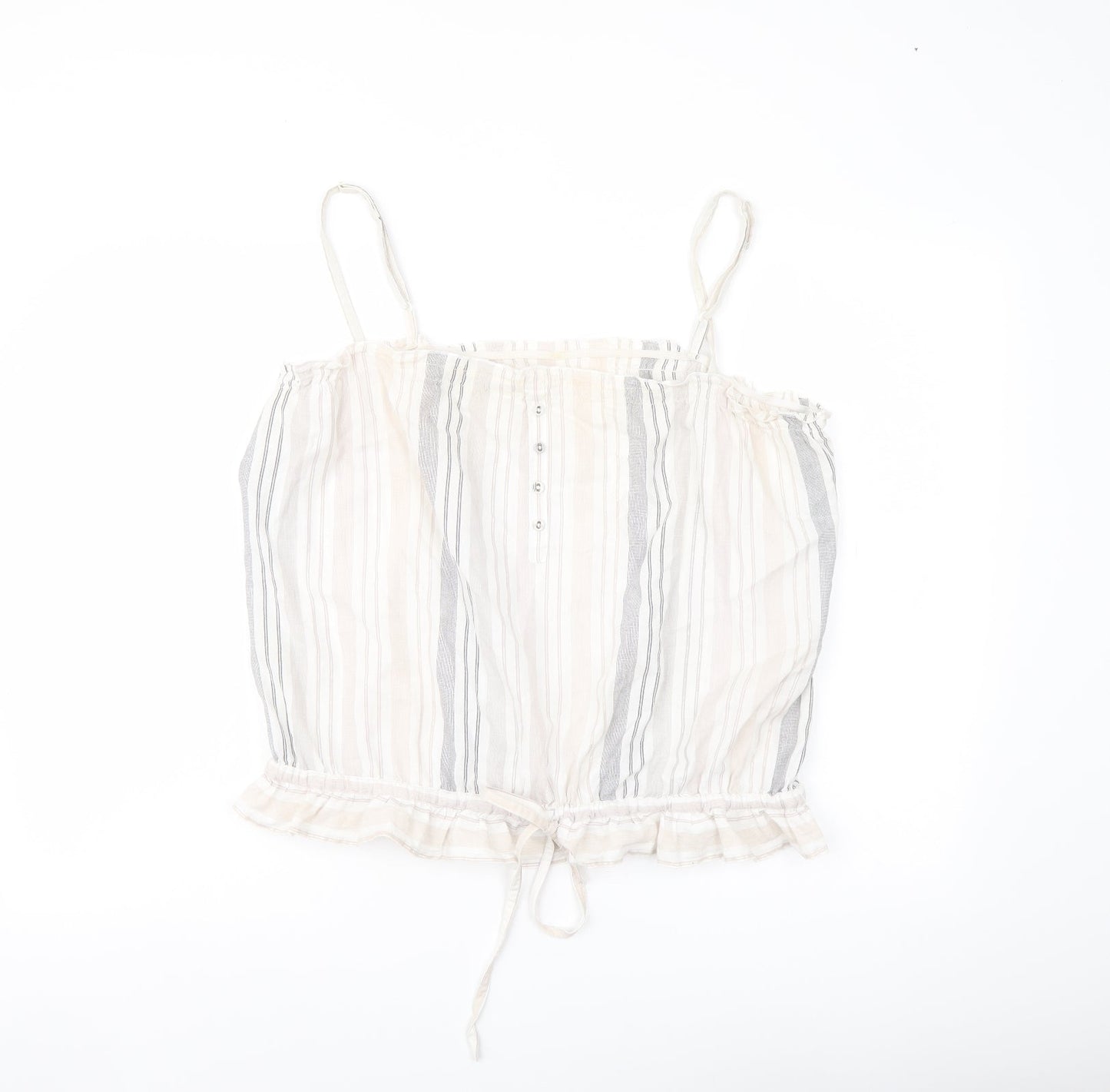 Womens UK Size 16 River Island Beige Basic T-Shirt
