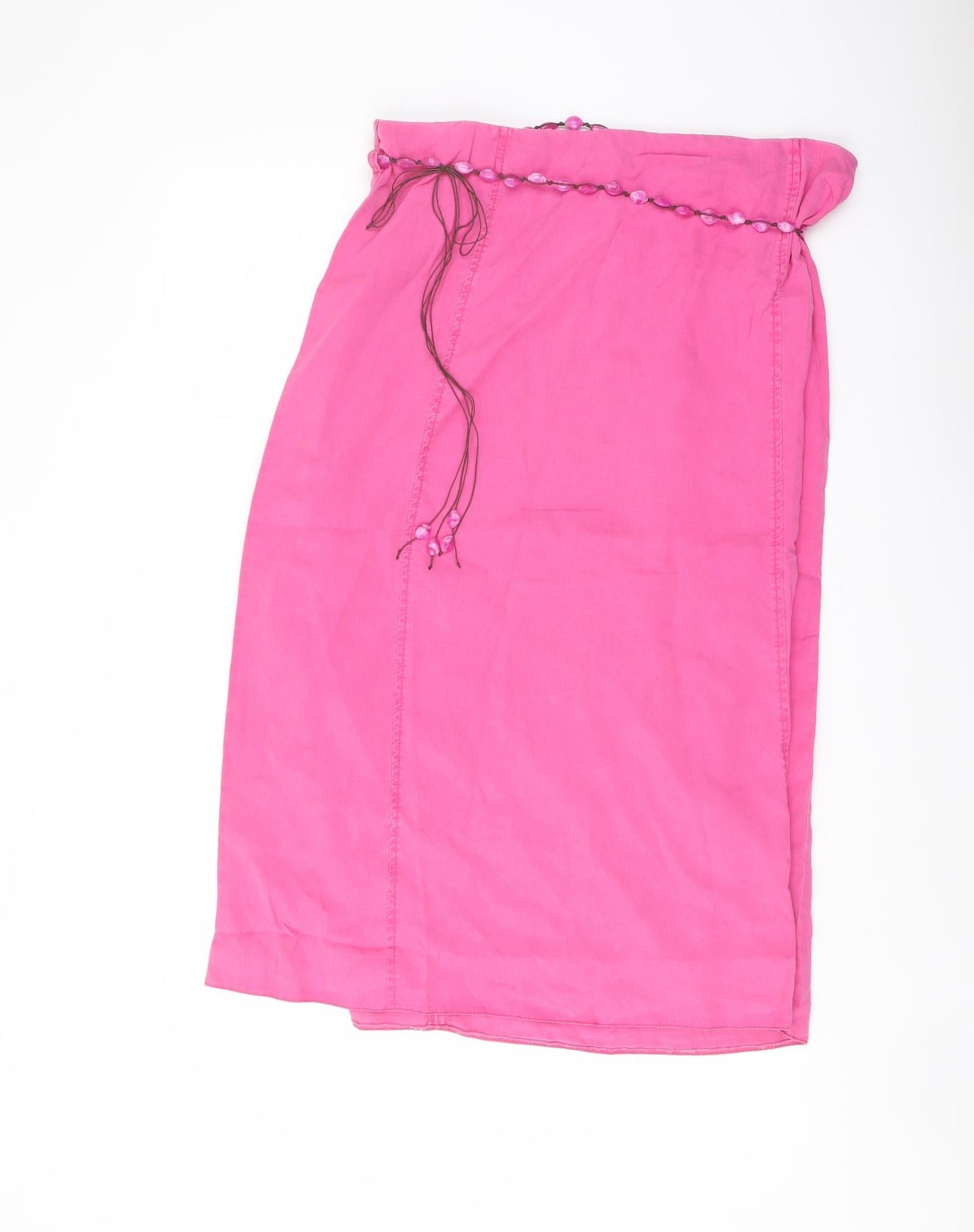 Ann Harvey Womens Pink Lyocell A-Line Skirt Size 18 Zip