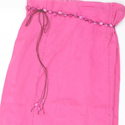 Ann Harvey Womens Pink Lyocell A-Line Skirt Size 18 Zip