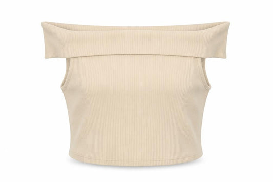 Zsara Womens Beige Polyester Cropped Blouse Size S Square Neck