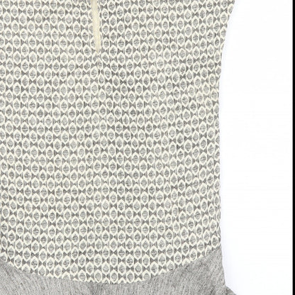 Womens UK Size XS Zara Beige Basic Blouse
