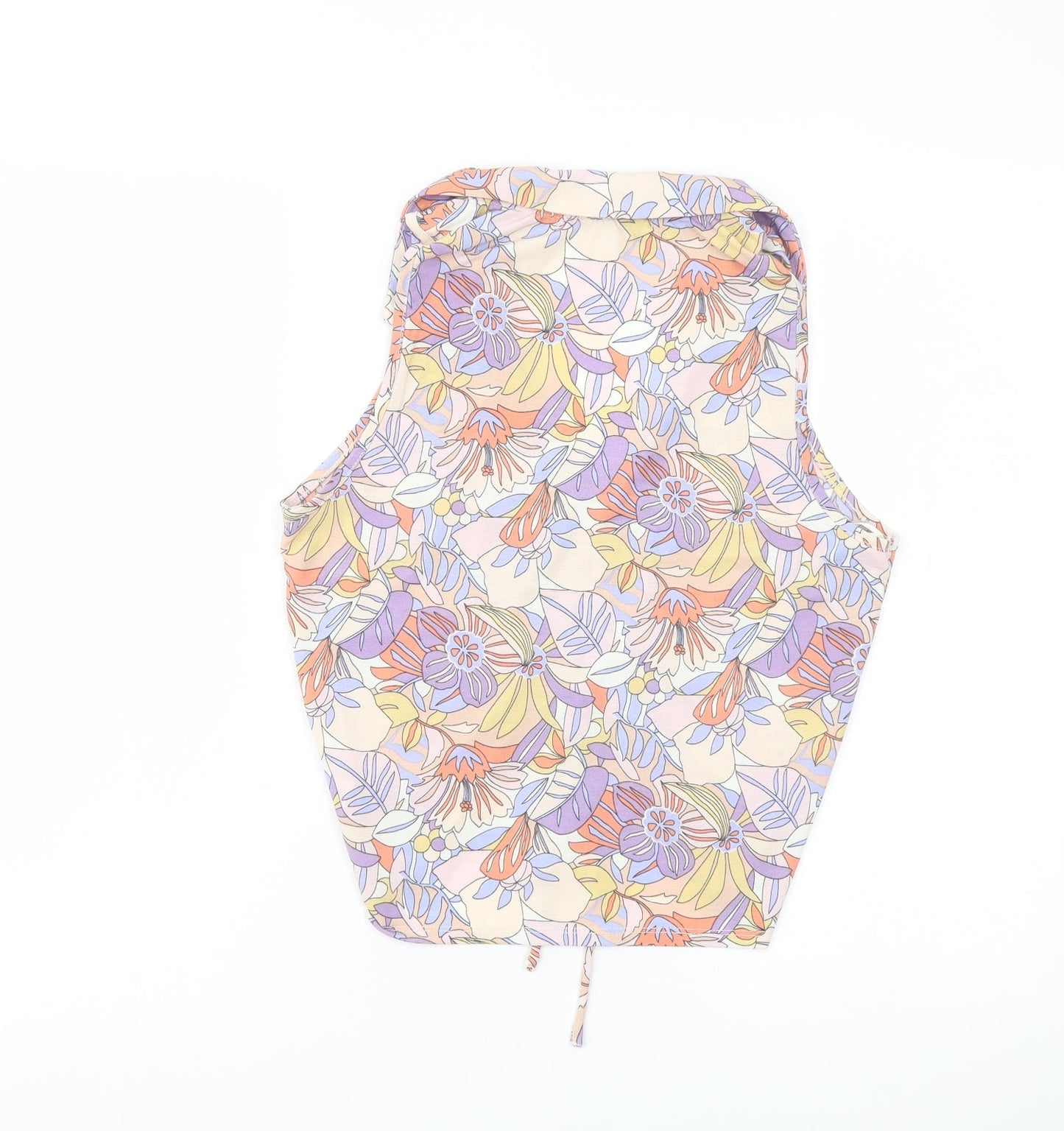 Sweet Rain Womens Multicoloured Floral Polyester Basic Blouse Size M V-Neck