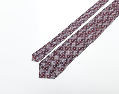 Marks and Spencer Mens Multicoloured Geometric Silk Pointed Tie One Size - Floral Print