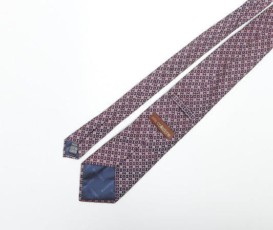 Marks and Spencer Mens Multicoloured Geometric Silk Pointed Tie One Size - Floral Print