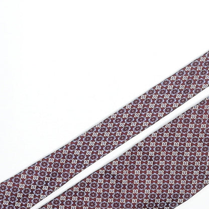 Marks and Spencer Mens Multicoloured Geometric Silk Pointed Tie One Size - Floral Print
