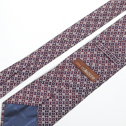 Marks and Spencer Mens Multicoloured Geometric Silk Pointed Tie One Size - Floral Print