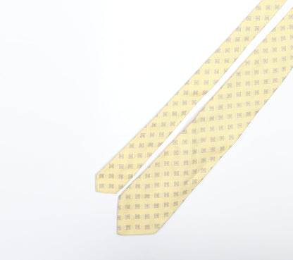 Pal Zilteri Mens Yellow Geometric Silk Pointed Tie One Size
