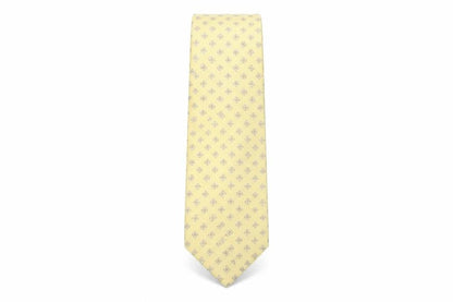 Pal Zilteri Mens Yellow Geometric Silk Pointed Tie One Size
