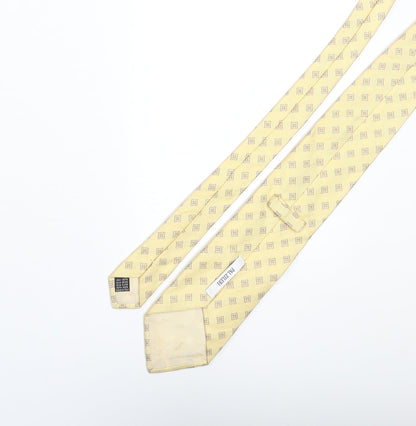 Pal Zilteri Mens Yellow Geometric Silk Pointed Tie One Size