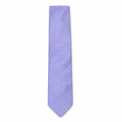 Couch & Hoskin Mens Blue Geometric Silk Pointed Tie One Size