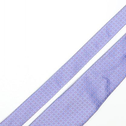 Couch & Hoskin Mens Blue Geometric Silk Pointed Tie One Size