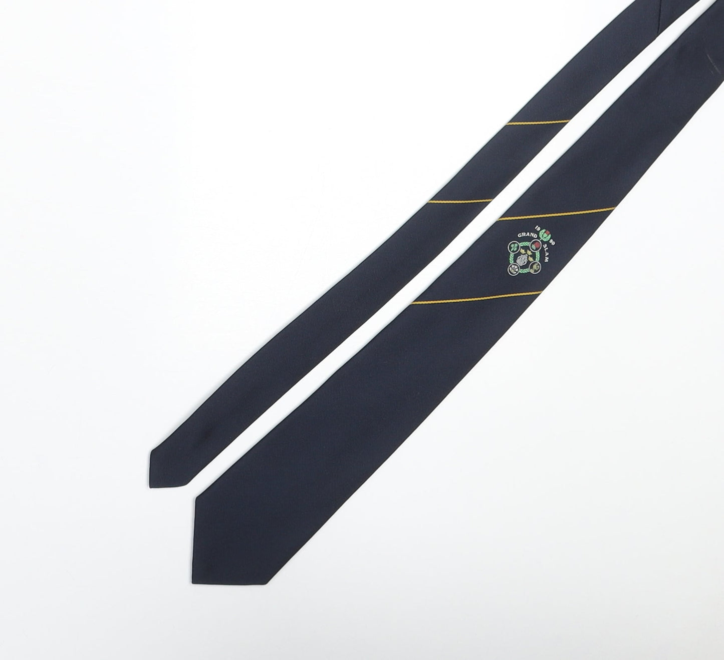 Maddocks & Dick Ltd. Mens Blue Polyester Pointed Tie One Size - Grand Slam 1990