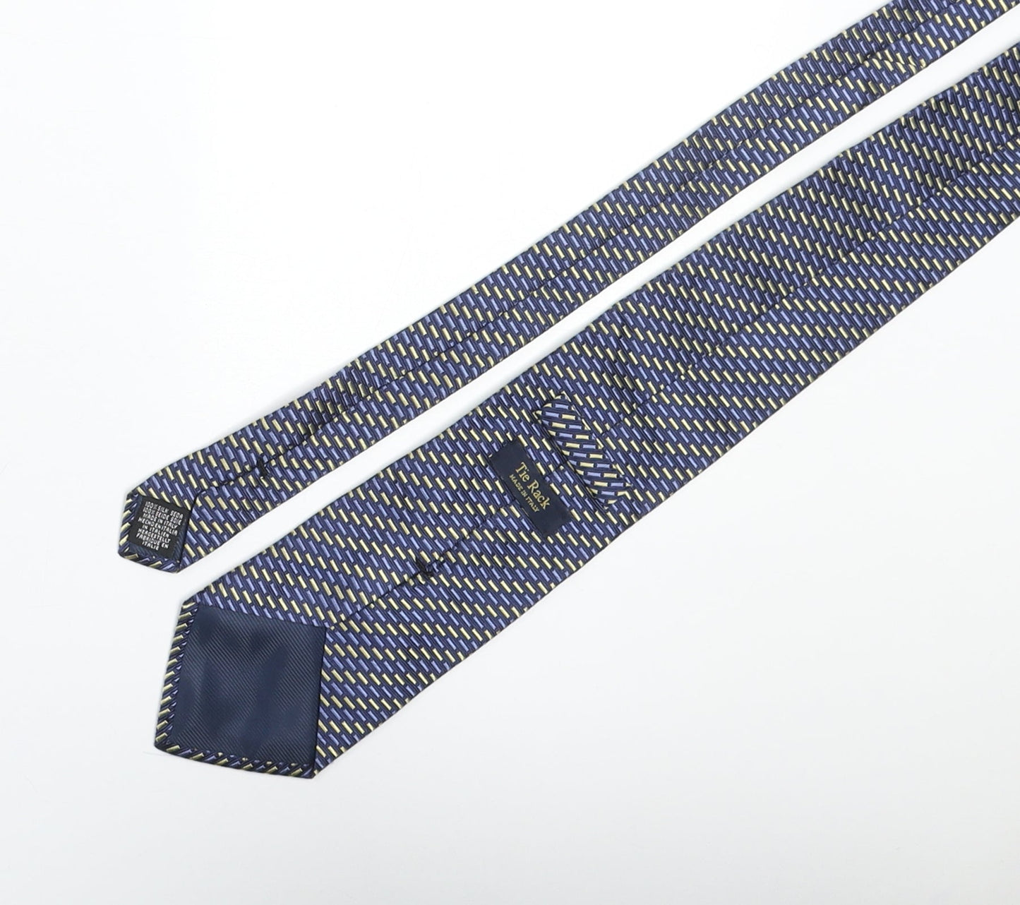 Tie Rack Mens Multicoloured Geometric Silk Pointed Tie One Size