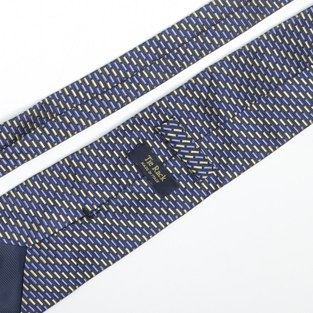 Tie Rack Mens Multicoloured Geometric Silk Pointed Tie One Size