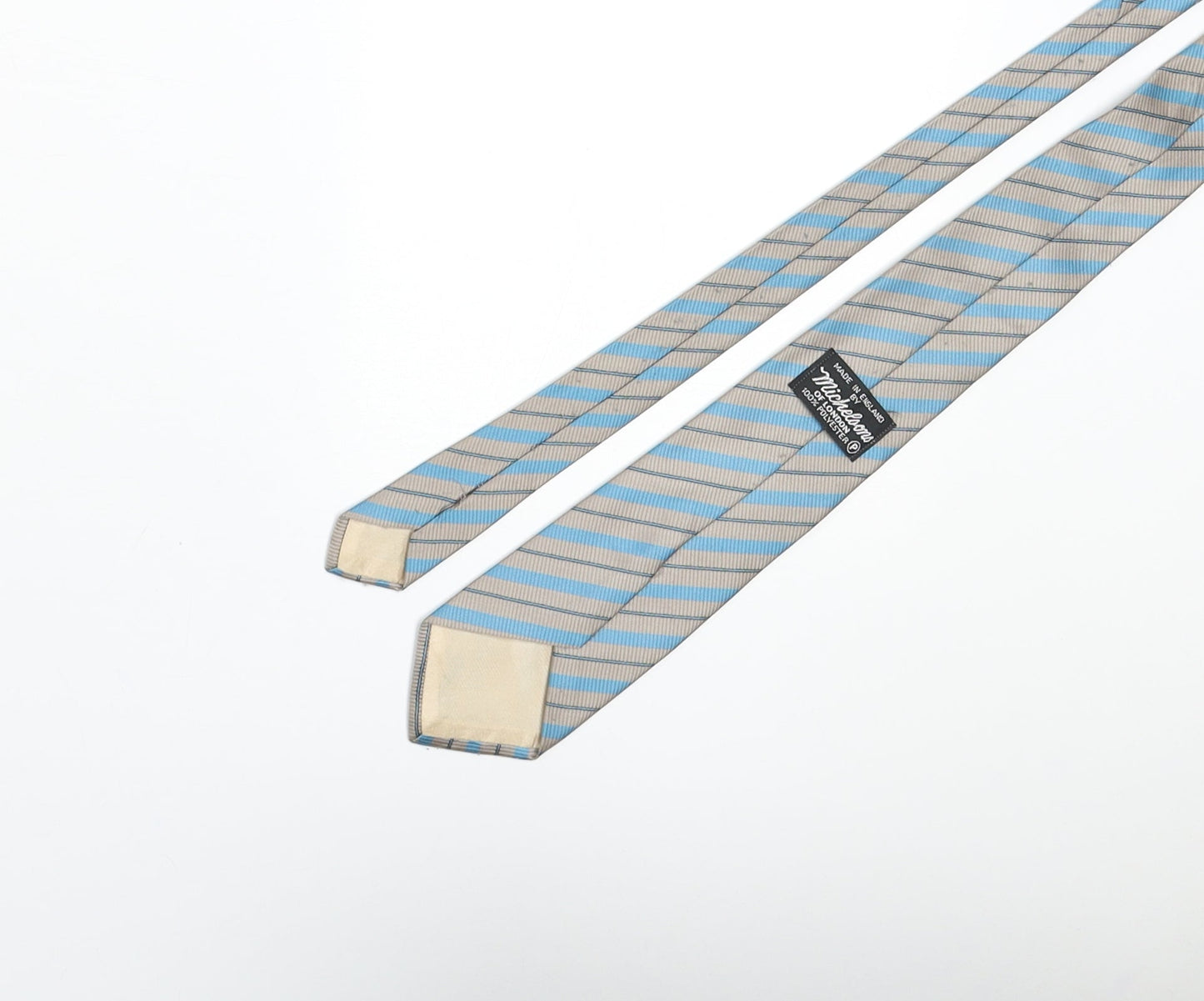 Michaelsons Mens Multicoloured Striped Polyester Pointed Tie One Size