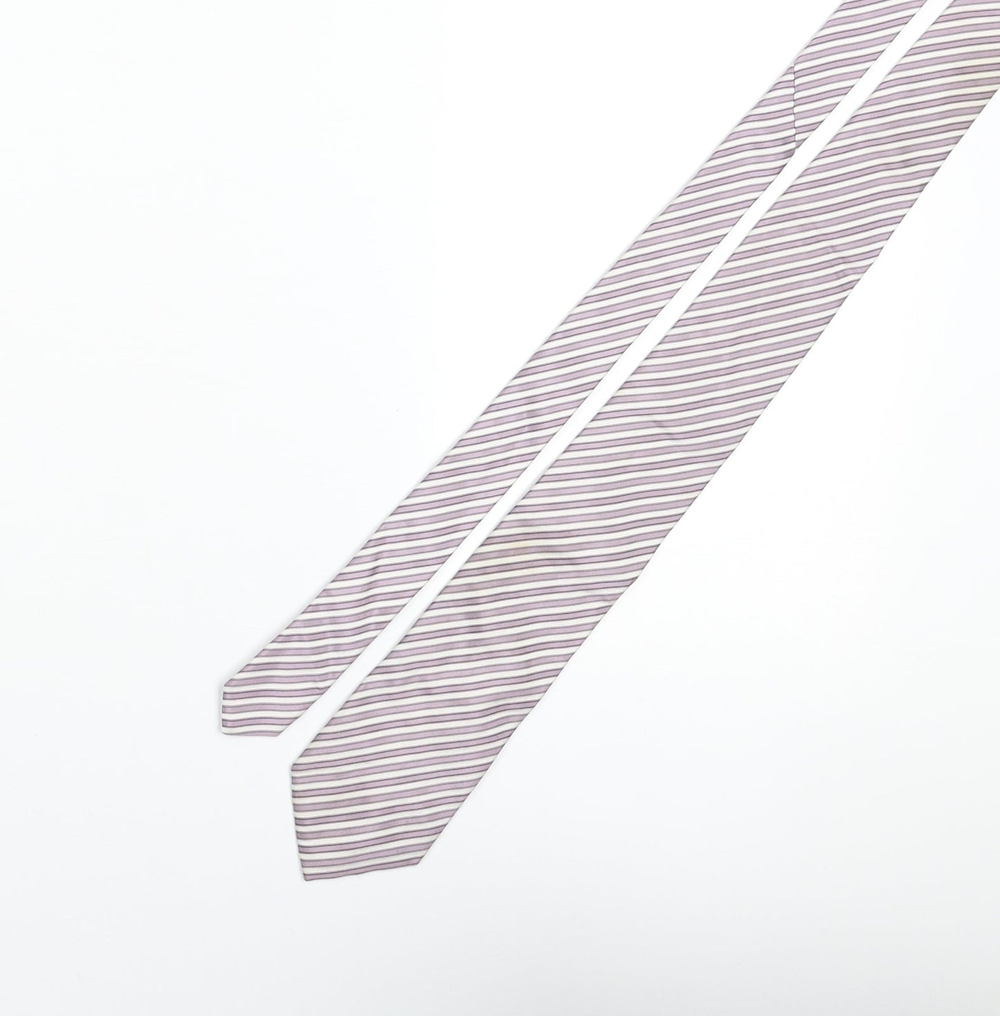 Mens Boss Purple Striped  Pointed Tie