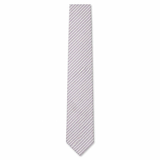 BOSS Mens Purple Striped Silk Pointed Tie One Size