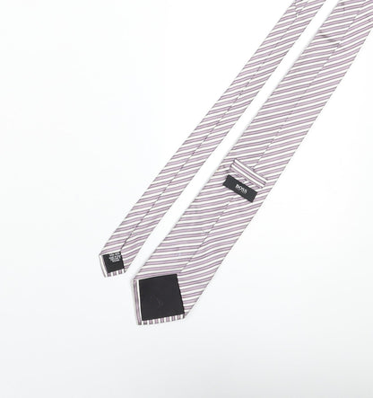 Mens Boss Purple Striped  Pointed Tie