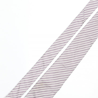 Mens Boss Purple Striped  Pointed Tie