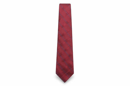 Michaelsons Mens Red Plaids & Checks Polyester Pointed Tie One Size