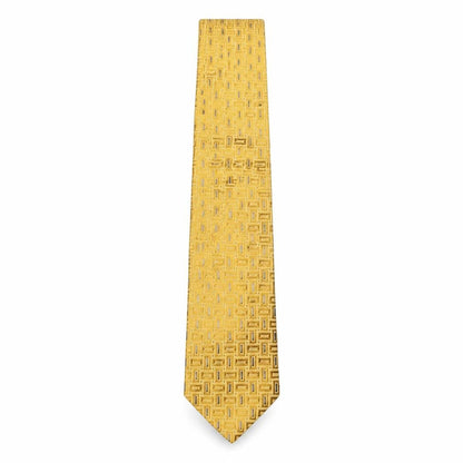 Mens Tie Rack Gold Geometric  Pointed Tie