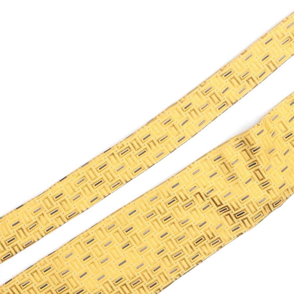Tie Rack Mens Gold Geometric Silk Pointed Tie One Size